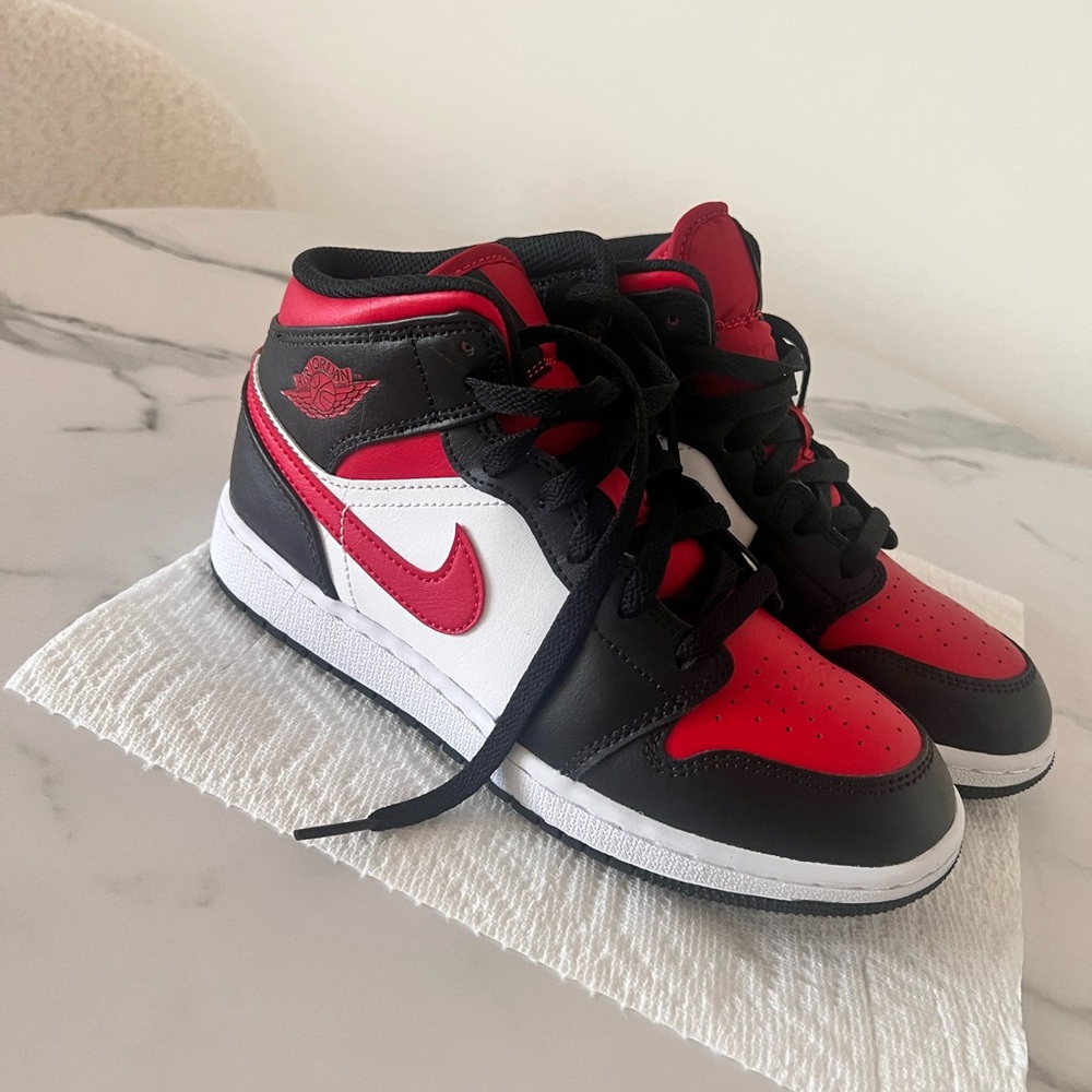 Nike Air Jordan 1s Red and Black High-Top Sneakers